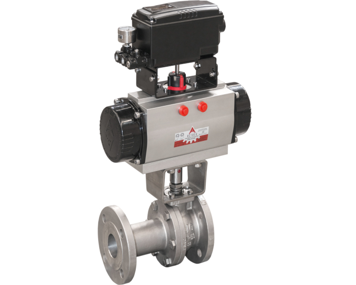 Ball valve 340AIS V-60° DN15 + ASR40/6 + YT 3300 positioner